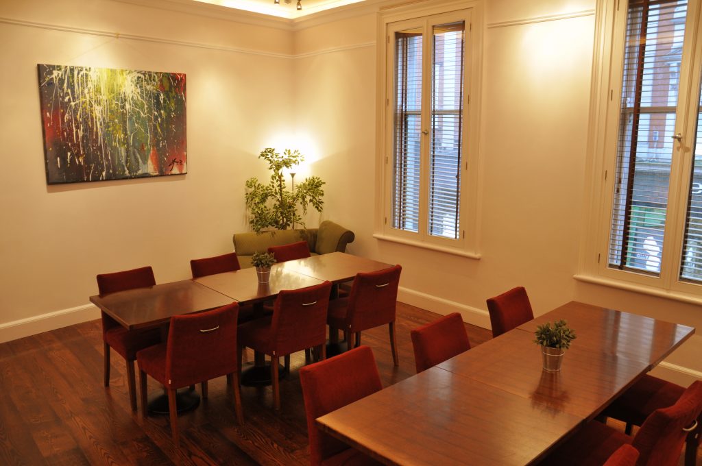 The Gallery, meeting room at the Gratfon Suite by Gro Fieldwork. Ideal for meetings, boardroom or hall tests.